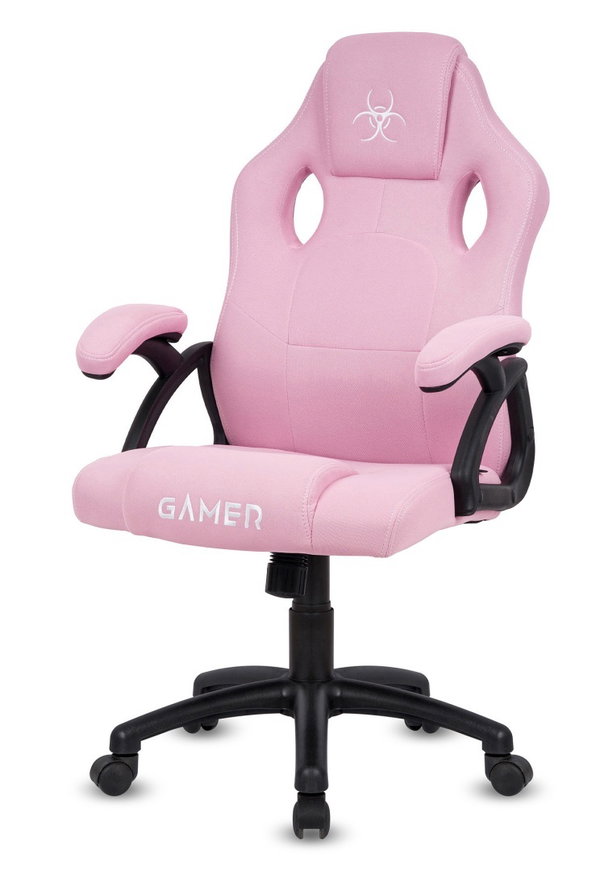 Fotel obrotowy do biurka CARRERA M FULL PINK FABRIC